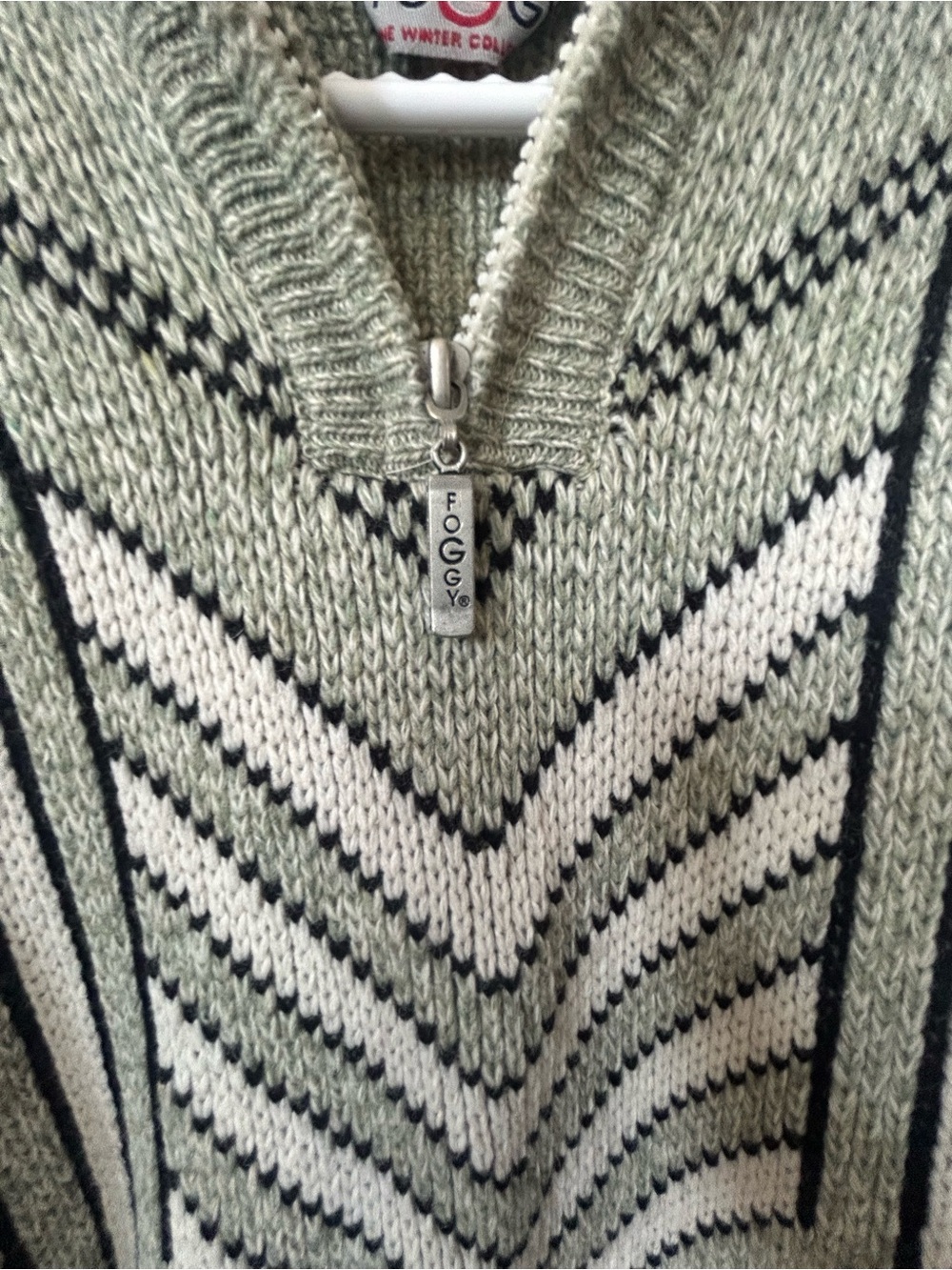 Beautiful Vintage Foggy The Winter Collection 80% Wool Oversized Sweater XL - Picture 6 of 12